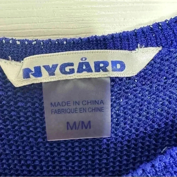 Nygard  Knit Poncho Blue Size Medium - Picture 2 of 16